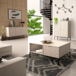 Lomadox Living Room Set 3-Piece Living Room Cabinet Living Room Furniture Living Room Cabinets Modern in Cashmere with Milled Fronts