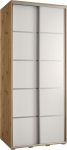 MEBLE KRYSPOL Cannes 4 kaasaegne garderoobikapp 2 liuguksega, riiulitega - hoiukapp magamistuppa, elutuppa - 205,2 x 120 x 60 cm - Artisan White Silver