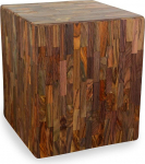 livasia Seat Stool, Cube Seat, Stool, Balcony and Patio Stool, Conservatory Furniture, from Java (Indonesia) (Brown)