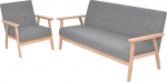 Fasba diivan-komplekt 2-TLG. Stoff Hellgrau, Polstersofa Moderne Relax-Couch f&uuml;r Wohnzimmer Schlafzimmer Hobbyraum275177