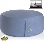 BACKLAXX &reg; Joogapadi, meditatsioonipadi, XL, l&auml;bim&otilde;&otilde;t 35 cm [30% rohkem istekohta], 15 cm k&otilde;rge tatra t&auml;idisega, t&auml;iuslikud meditatsioonitarvikud, &uuml;mmargune joogapadi koos videokursusega - Pouf iste