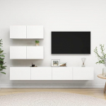 ShGaxin TV m&ouml;&ouml;blikomplekt 4 tk kaasaegne elutoa m&ouml;&ouml;bel kaasaegne elutoa TV m&ouml;&ouml;bel elutoa m&ouml;&ouml;bel TV m&ouml;&ouml;bel valge puitlaastplaat