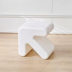 WEBOL Diivan Aktsent End Table, Modern Drinks Side Table, Cute Plastic Stool Bedside Table for Small Spaces, Living Room, Bedroom, Lounge, Diivan, Couch, Hall (V&auml;rv : Bianco) Warm