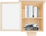 ZNLLQZN 2 Ebenen B&uuml;cherregal Holz B&uuml;cherschrank Outdoor-b&uuml;cherbox, Aufbewahrungschrank B&uuml;cheraufbewahrung Durchsichtiges Fenster, f&uuml;r Wohnzimmer, Bibliotheken, Schulen und G&auml;rten