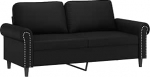 Kangmusi 2-Sitzer-Sofa Schwarz 140 cm Kunstleder,359504