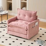 ZONJIE Diivanid Suur &uuml;hekohaline diivan Diivanid tugitool Elutuba TV tool Recliner tool 360 &deg; Rotatsioon Wing Chair Recliner tool Kokkupandav diivan voodi l&otilde;&otilde;gastav tool stiil koos padjaga elutuppa (roosa)