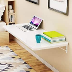 An der Wand montierter schwebender Klapptisch mit Klappblatt, Kleiner Schreibtisch aus Holz, Computertisch, K&uuml;chen-Esstisch f&uuml;r Zuhause und B&uuml;ro