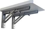An der Wand montierter Klapptisch, Wei&szlig;, 40 cm, 50 cm, 60 cm, 70 cm, 80 cm | Computerarbeitspl&auml;tze, Wandtisch, klappbarer K&uuml;chen-/Esstisch, klappbarer Schreibtisch, Halterungen aus Holz und