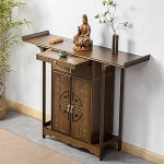 Buddhistischer Altartisch aus Bambus mit Stauraum, pers&ouml;nlicher Meditations-Opferschrank f&uuml;r Wohnzimmer und Schlafzimmer, 100 x 40 x 108 cm (39,3 x 15,7 x 42,5 Zoll)