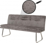 HWC-H70 S&ouml;&ouml;gitoapink Pehmendusega pink seljatugi Kangas / tekstiil &scaron;enill harjatud roostevaba teras 180 cm tumehall