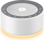 KIPCUSH White Noise Device with 30 High Fidelity Soundtracks, Sound Machine for Babies, Adults, 7 Colours Night Lights, Full Touch Cloth Grid and Buttons, Timer and Memory Functions, Plug-in