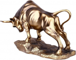 Bull Figure Decoration, Bull Figure Statue Decoration, Abstract Animal Sculpture, Bull Sculpture Resin Decoration, Animal Sculpture, Represents Good Luck of Career and Wealth, for Home Office Desk
