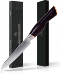 NYORD Damaskus Utility Knife, peakoka nuga koos ultra terava Damascus teraga, Utility Knife koos ergonoomilise Pakka puust k&auml;epidemega, Paring Knife Made of 67 Layers Damascus Steel, Damascus Knife koos 12 cm teraga.