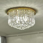 Saint Mossi kaasaegne kristallkuldne l&uuml;htri moodne laevalgusti ripplamp s&ouml;&ouml;gituppa vannituppa magamistuppa elutuppa 9 E14 vajalik k&otilde;rgus 28 cm x laius 50 cm