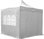 Airwave 2.5x2.5mtr Pop Up Waterproof Gazebo in White with 2 WindBars and 4 Leg Weight Bags