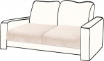 BT.WA Couch Covers for 2 Cushions Couch Sofa Velvet 2 Piece Seat Cushion Cover Stretch Love Seat Couch Covers Separated Sectional Sofa Slipcovers Furniture Protector (2 Seater or Backrest, Beige)
