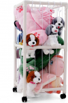 Arkyomi Cuddly toy storage made of PVC, stuffed animal cuddly toys toy storage, plush toy holder children's room organiser, plush toy prison storage shelf
