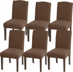 Granbest S&ouml;&ouml;gitool Slipcovers, High Stretch Universal Fit Jacquard Parson eemaldatavad tooli kaitsed s&ouml;&ouml;gituba, k&ouml;&ouml;k, restoran ja hotell (komplekt 6, pruun)