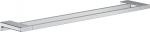 hansgrohe AddStoris 41743000 Double Bath Towel Holder, seinale paigaldatav r&auml;tikuhoidja, peidetud kinnitus, vannitoatarvikud, kroom,
