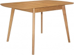 Hallowood Furniture Aston Butterfly Extending Dining Table in Light Oak Finish Oval Wooden Dining Table 6 Seater Modern Kitchen Furniture for Home, Restaurant or Cafe