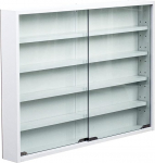 Shally Dogan puidust vitriinkapp, valge, 80 x 60 x 10 cm