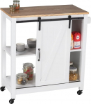 WENKO k&ouml;&ouml;gik&auml;ru Country House Tugev serveerimisk&auml;ru 4 rattaga, 3 tasandiga, l&uuml;kanduks ja praktiline k&auml;epide, mitmek&uuml;lgne, trendikas maakodu stiilis k&uuml;lgk&auml;ru puidust/MDF-ist, 80 x 88,5 x 40 cm.