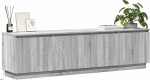 vidaXL Sonoma TV-kapp, hall, 180 x 38 x 49 cm, puitmaterjal, kaasaegne ristk&uuml;likukujuline TV-kapp, multifunktsionaalne seinakonsool, LED-ekraan stiilse elutoa tellimiseks