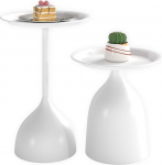 hitsuki &uuml;mmargune k&uuml;ljelaud, 2 tk, kaasaegse disainiga laud, elutuba, k&uuml;ljelaud, valge elutuppa