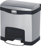 Rubbermaid Commercial Products Slim Jim 1901982 15-liitrine eesmine astmeline roostevabast terasest pr&uuml;gikast - must