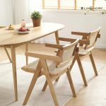 Komplekt 2 | FSC SW020 s&ouml;&ouml;gitoolid (2 tk), Tammepuidust raam Viini paju istmega, kokkupanek vajalik, v&auml;rv Tamm (naturaalne tamm)