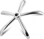 Mastery Mart kontoritooli jalad tooli baasi tarvikud asendusosa jalarist Viie t&auml;rni jalgade alus Viis k&uuml;&uuml;nisjalga kontoritoolile Laua p&ouml;&ouml;rlev tool, h&otilde;bedane 70 cm