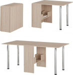 Rodnik kokkupandav s&ouml;&ouml;gilaud 174 x 80 x 75 cm - kokkupandav laud - kontorilaud - puiduefektiga Sonoma tammepuust metalljalgadega