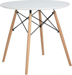 LANTUS &Uuml;mmargune s&ouml;&ouml;gilaud Skandinaavia disainiga valge, p&ouml;&ouml;gijalgadega tornpuu l&auml;bim&otilde;&otilde;t 70 cm Skandinaavia s&ouml;&ouml;gilaud p&ouml;&ouml;gipuust (70 x 70 cm)