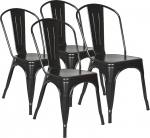 Komplekt 4 virnastatavat s&ouml;&ouml;gitooli metallist t&ouml;&ouml;stuslikus stiilis Vintage Sobib siseruumides &otilde;ues aiatool 85x45x45cm