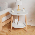 &Uuml;mmargune kohvilaud, kahekihiline, r&otilde;dum&ouml;&ouml;bel, &ouml;&ouml;kapp, riiul v&auml;ikestesse ruumidesse, elutoa laud (v&auml;rv : A, suurus : 40 cm/15.7 tolli)