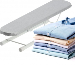 KADAX Mini Ironing Board, Ironing Board for Sleeves and Cuffs, 50 x 11 cm Sleeve Ironing Board, Ironing Board with Decorative Cover, Folding Travel Ironing Board (Grey)