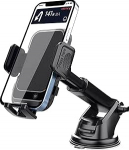 VEDA auto telefonihoidik, telefoni hoidik autole, armatuurlauale, tuuleklaasile, iminapp, k&auml;ed-vabaduse autohoidik, universaalne must