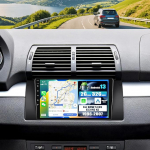 SIXWIN 2+32G Android 13 autoraadio BMW 5 E39 E53 M5 X5 (1996-2007) koos Carplay / Android Car, 9-tolline mahtuvuslik puuteekraan koos WiFi GPS Bluetooth FM/RDS USB Mirrorlink + Canbus + tagantvaate kaamera
