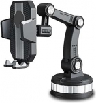 Super adsorptsioonitelefoni hoidja, 360 &deg; p&ouml;&ouml;ramine mobiiltelefoni hoidja auto, auto mobiiltelefoni hoidja iminapadi ja ventilatsioon 3 in 1 universaalne auto mobiiltelefoni hoidja auto hoidja, silikoonist kaitse