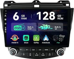 [6G+128G | Sisseehitatud DAB+ 4G] - MSD Autoradio Honda Accord 7. (2002-2007) jaoks | Android 15 GPS navigatsiooniradio | CarPlay Android autojuhtimisse WiFi DSP | Cam&eacute;ra MIC | Octa-Core 2 DIN