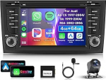 4G 64G VECHTEL 7-tolline Bluetooth autoraadio Audi A6 C5 1997-2004 S6 1999-2004 RS6 2002-2006 Carplay Android auto, DSP EQ, WiFi GPS, Mirror Link, RDS/FM raadio 2 DIN koos AHD tagantvaate kaameraga