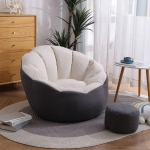 Bezu Bean Bag Lazy Sofa Bean Bag (Without Filling) for Gaming or Relaxing - Indoor and Outdoor Lounge Gamer Bean Bag Chair, Beige Grey Stitching