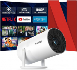 Miniprojektor Android 11 kaasaskantav projektor 1080P koos 5G + 2.4G WiFi ja 5.1 Bluetoothiga, automaatne vertikaalne korrektsioon, zoom, elektriline fookus, v&auml;liprojektor, 180&deg; p&ouml;&ouml;ratav