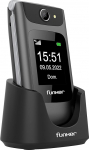 Funker C250 Comfort 4G - kokkupandav mobiiltelefon 4G eakatele, nupud ja suured nupud, lihtne kasutada, SOS-nupp, USB-C, 3 otsem&auml;lu, 2000 kontakti, 1450 mAh aku, laadimisjaam