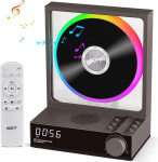 HOTT Kaasaskantav CD-m&auml;ngija koos kaugjuhtimispuldiga, Bluetooth 5.3 laua CD-m&auml;ngija RGB tuledega, kaasaskantav CD-m&auml;ngija HiFi k&otilde;laritega, toetab TF-kaarti, transkriptsiooni, LED-ekraani, taimer (Hall)