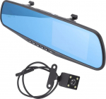 Auto peegli Dashcam 4,3-tolline tahavaatepeegli kaamera koos LCD t&auml;isekraaniga, 1080p Loop salvestamine, integreeritud G-sensor ja parkimise j&auml;lgimine, sisaldab s&otilde;iduki tagumise vaate kaamerat