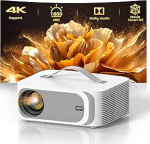 Projektor 4K Netflix Official Dolby Audio 1600ANSI Lisowod HDR10+ 4D/4P Keystone koos E-Focus & CEC projektor 4K kodukino Bluetooth 5.3 WiFi 6 Mini projektor spordi, filmi&otilde;htute seltskondlikuks pereprojektoriks