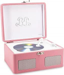 Lisciani Barbie CD-m&auml;ngija retro disainiga - kaasaskantav kunstnahast &uuml;mbrisega - integreeritud k&otilde;lar - USB ja Bluetooth &uuml;hendus - Vintage stiil - ideaalne lastele ja Barbie f&auml;nnidele.