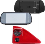 HD tagurduss&uuml;steemi pidurivalgustuse topelt tagurduskaamera parkimisabi koos reguleeritava nurgaga, mis &uuml;hildub Opel/Vauxhall Movano / Renault Master / Nissan NV400-ga (tagurduskaamera + 7-tolline auto tagumine vaade).