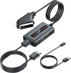 EASYCEL mees SCART HDMI konverter HDMI kaabel, SCART kaabel integreeritud DVD/STB/Sky, toetab 720P/1080P HDMI v&auml;ljund l&uuml;liti